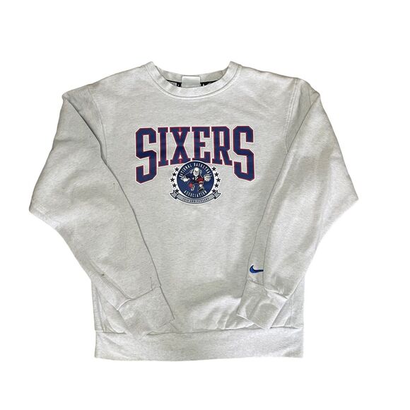 Nike NBA Philadelphia 76ers 75th Anniversary Sweatshirt Gray Mens Size Small - Picture 3 of 9